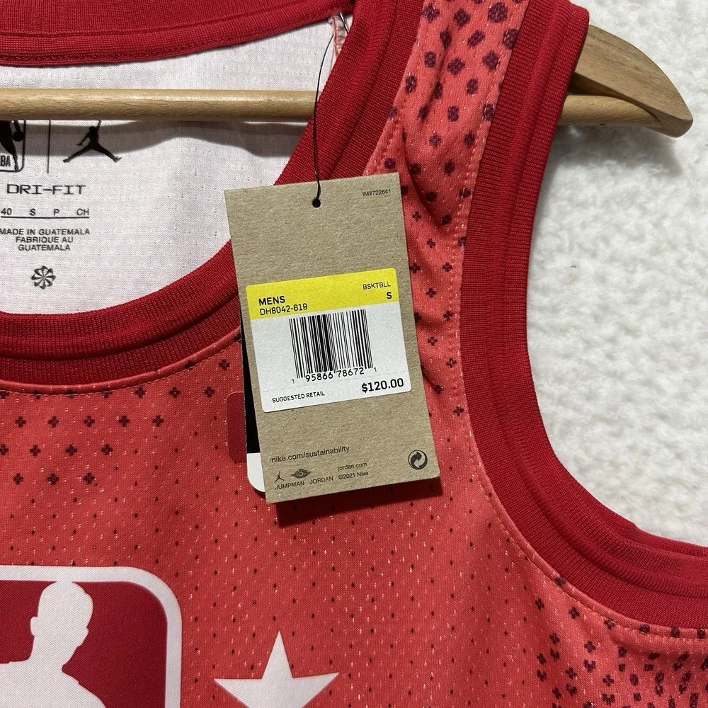 Jordan LeBron James #6 2022 NBA‎ All Star Game Swingman Red Jersey Mens Sz Small